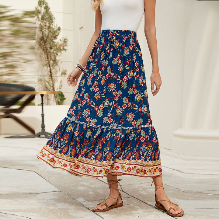 Damen Maxi-Rock mit verspieltem Blumenmuster Drune