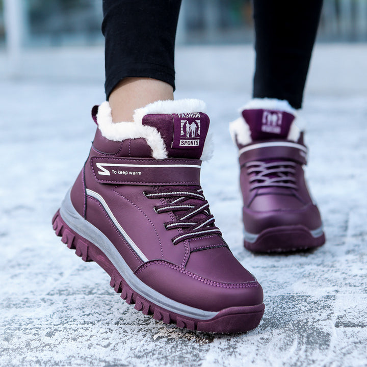 Damen Isolierte Winterstiefel mit rutschfester Profilsohle und warmem Innenfutter Drune