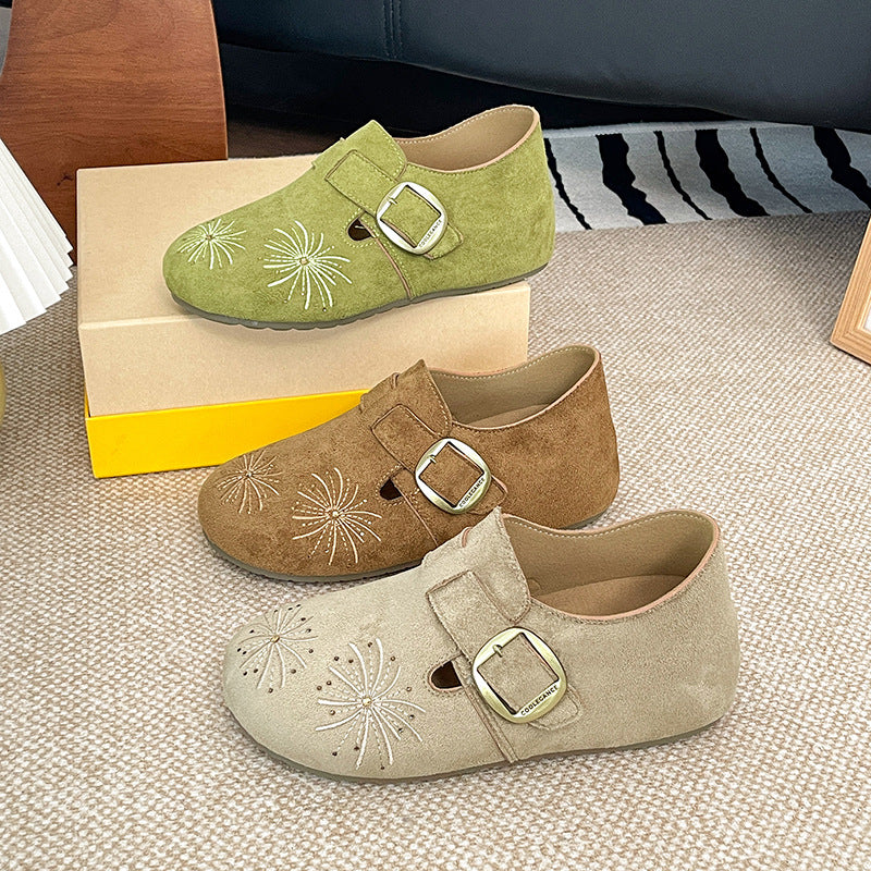 Damen Elegante und bequeme Clogs aus hochwertigem Wildleder Drune