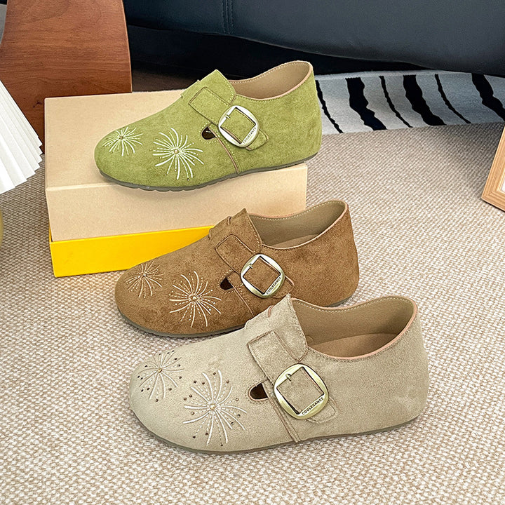 Damen Elegante und bequeme Clogs aus hochwertigem Wildleder Drune