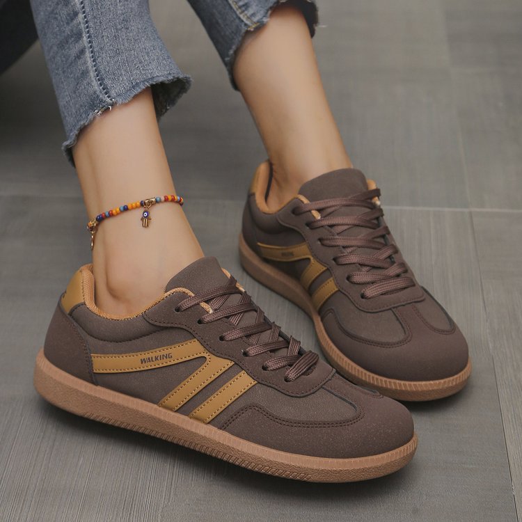 Damen Retro-inspirierte Schnür-Sneaker mit gepolstertem Komfortfußbett Drune