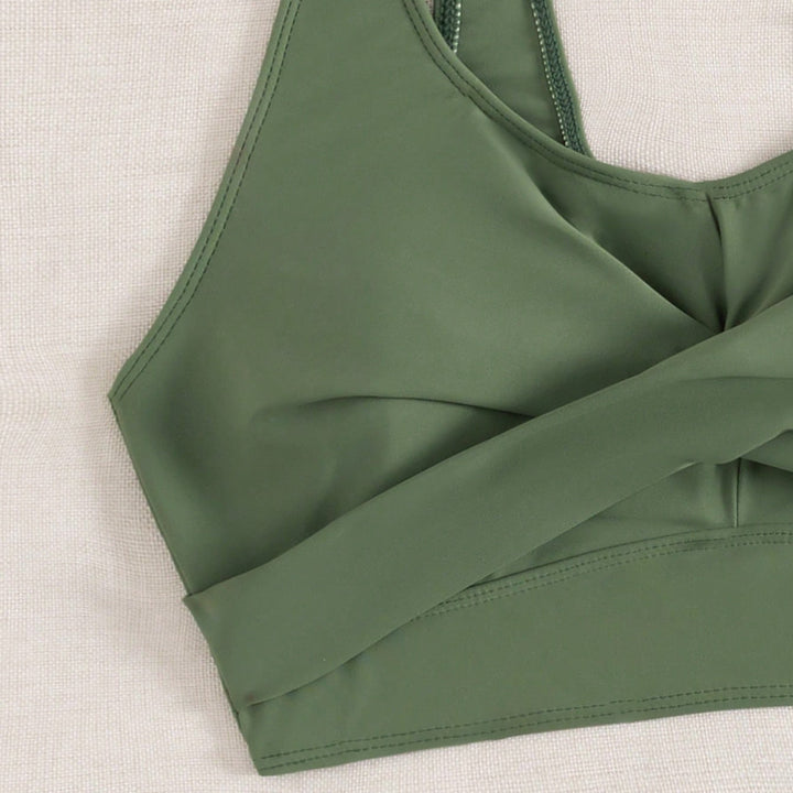 Damen Sportlicher Bikini mit gerafften Shorts Drune