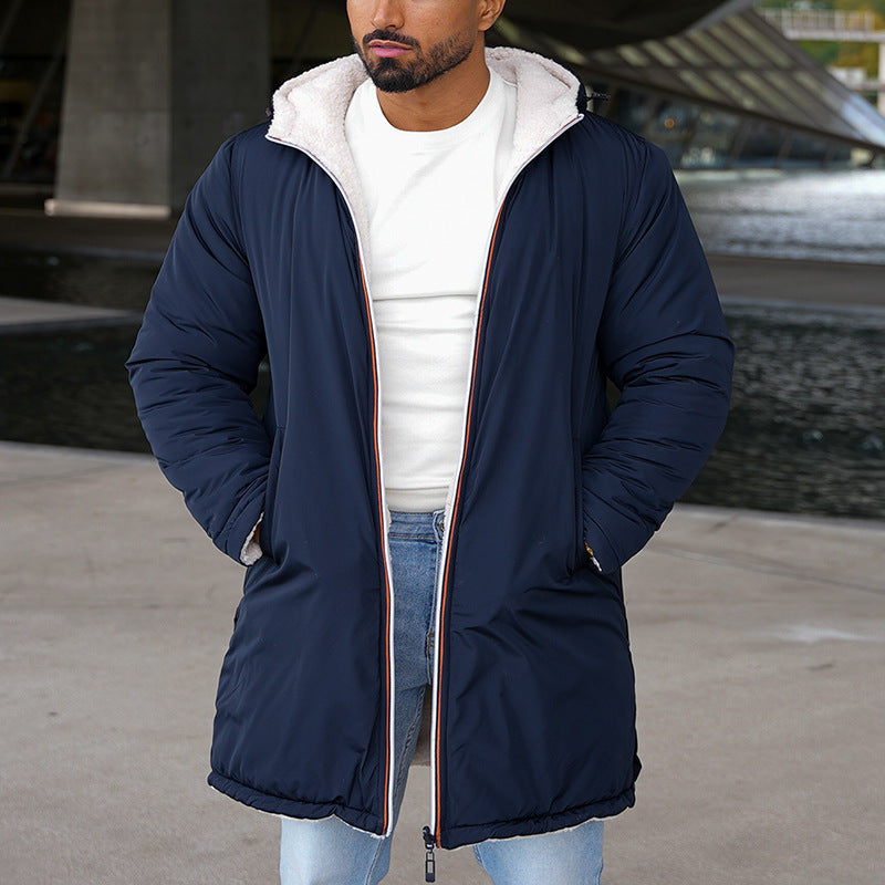 Herren Wendbare Winterjacke mit Fleece-Innenfutter Drune