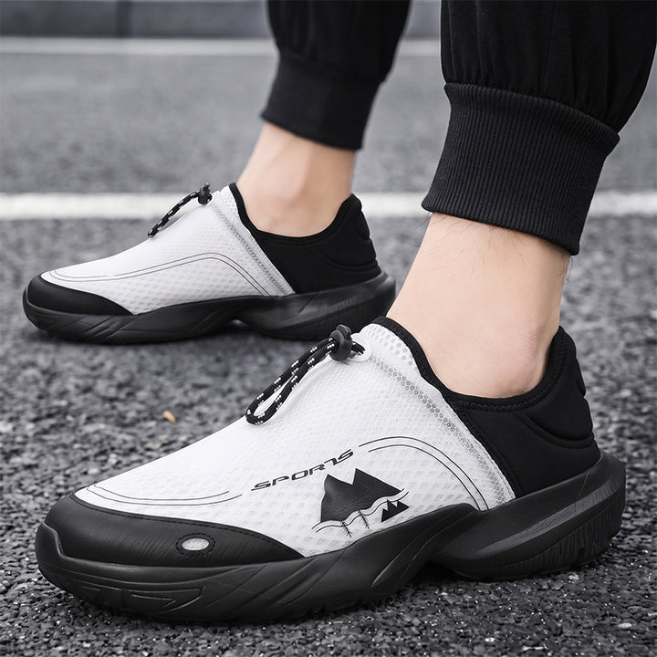 Unisex leichter atmungsaktiver Schlupfsneaker mit Schnellverschluss und stoßdämpfender Sohle Drune