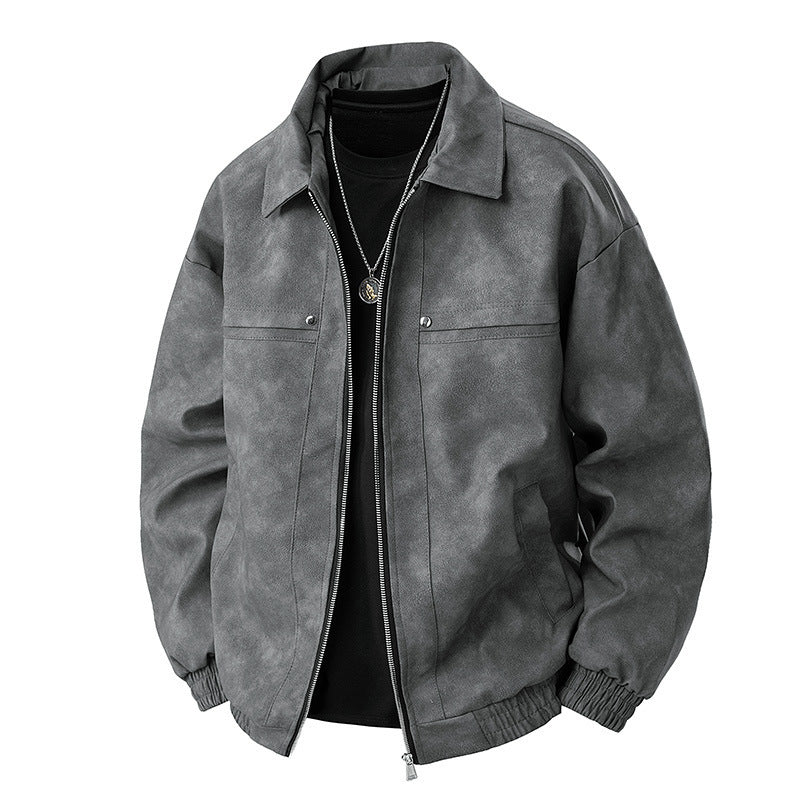 Herren Lässige Wildlederjacke Drune