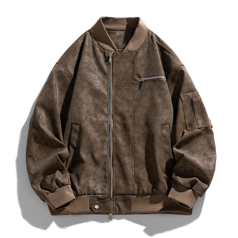Herren Modische Bomberjacke mit praktischen Taschen Drune