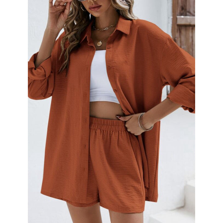 Damen lässiges Oberteil und Shorts Set Drune