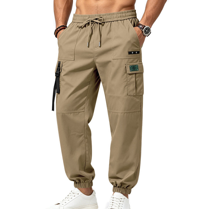 Herren Cargo-Jogginghose mit Kordelzug elastischen Bündchen und Multifach-Taschen Drune