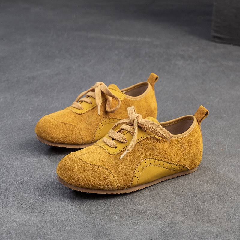 Damen modische Komfort-Sneaker aus Wildleder mit atmungsaktiver Konstruktion Drune