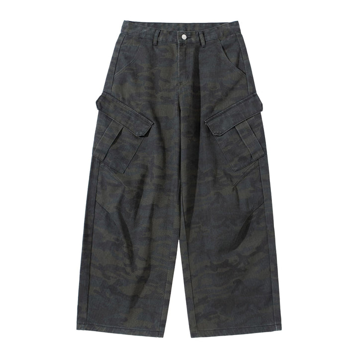 Damen Hochgeschnittene Cropped-Cargo-Hose im Utility‑Stil mit großen Klappentaschen Drune