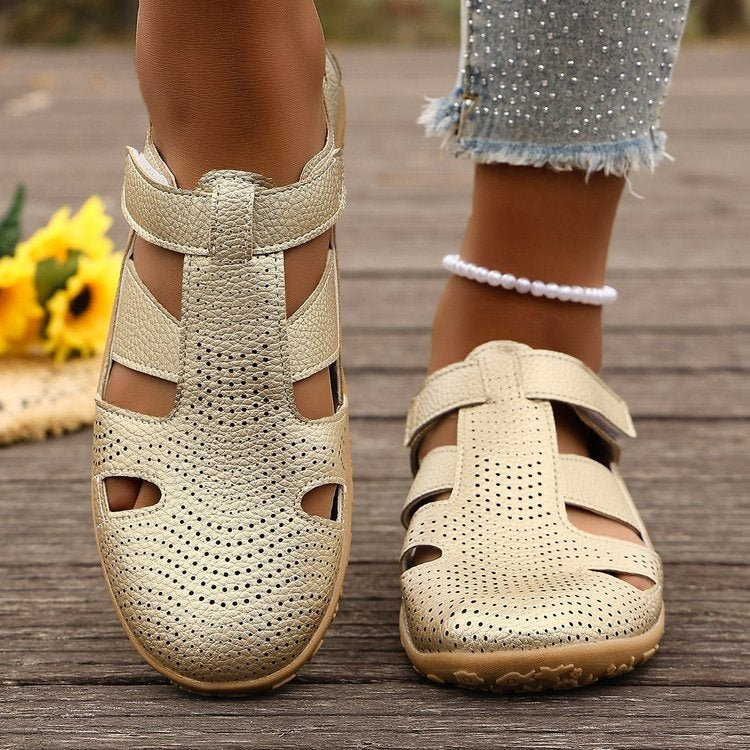 Damen Atmungsaktive Riemensandalen mit verstellbarem Klettverschluss Drune