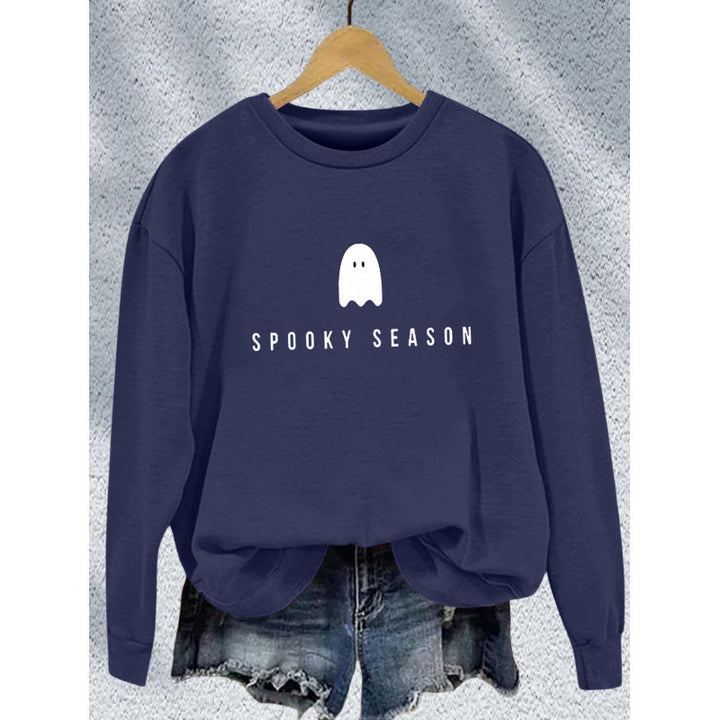 Unisex nan lässiges Halloween Sweatshirt mit Gespenst-Print und Oversize-Schnitt Drune