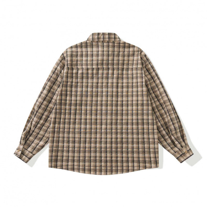 Unisex Kastenförmiges Overshirt aus Baumwoll-Leinenmix mit aufgesetzten Brustklappen Drune