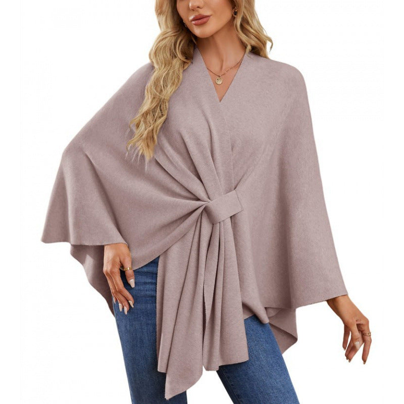 Damen modischer Wickelmantel mit trendigem Design Drune