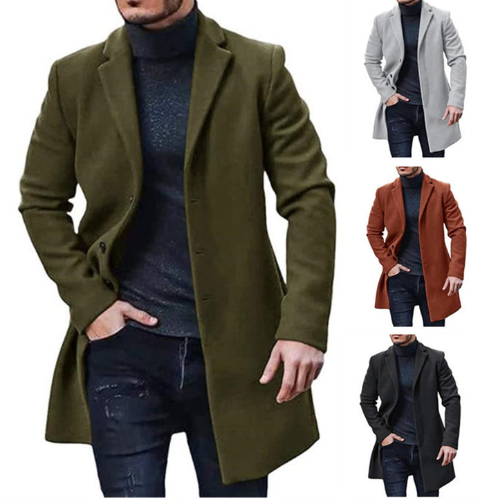Herren klassischer Woll-Mantel Drune