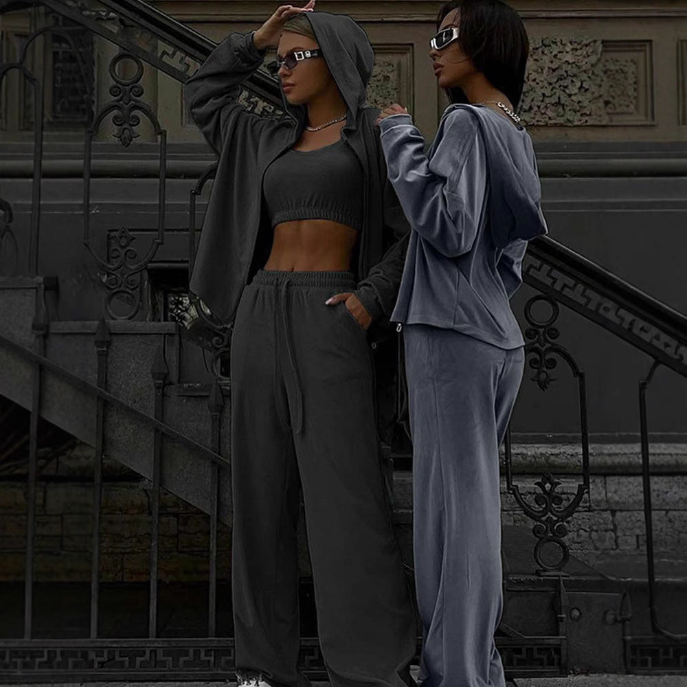 Damen Bequeme und modische Kombi aus Top und Hose Drune