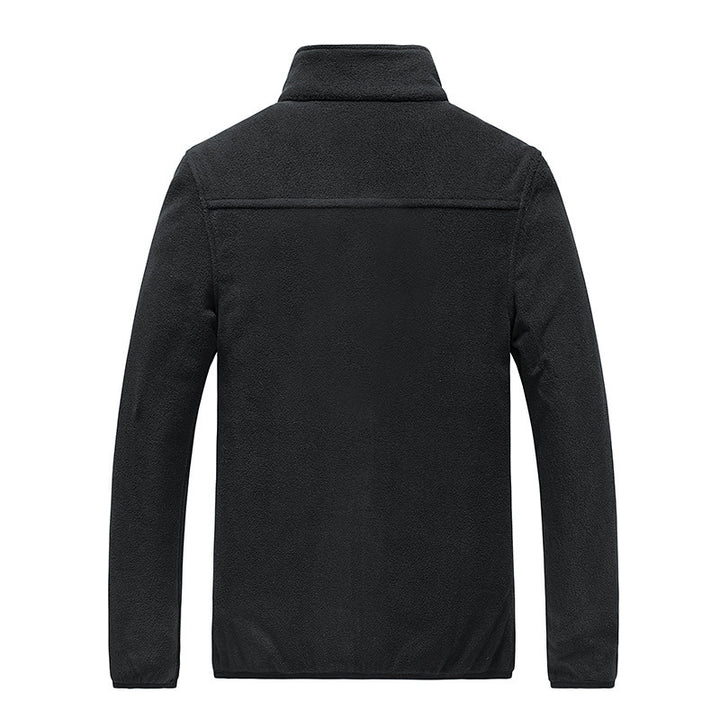 Herren Fleecejacke mit Stehkragen, durchgehendem Reißverschluss und verdeckten Taschen Drune