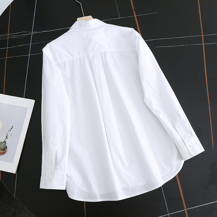 Damen Elegante und luftige Bluse mit modernem Kragen Drune