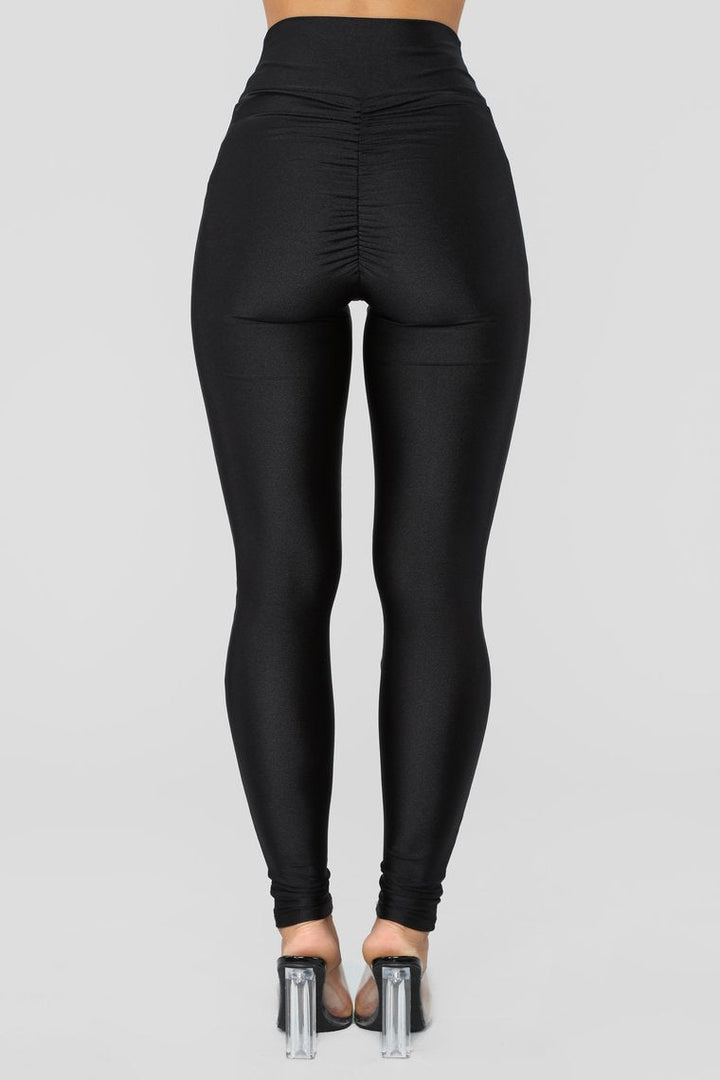 Damen Hochgeschnittene Leggings mit Raffung Drune