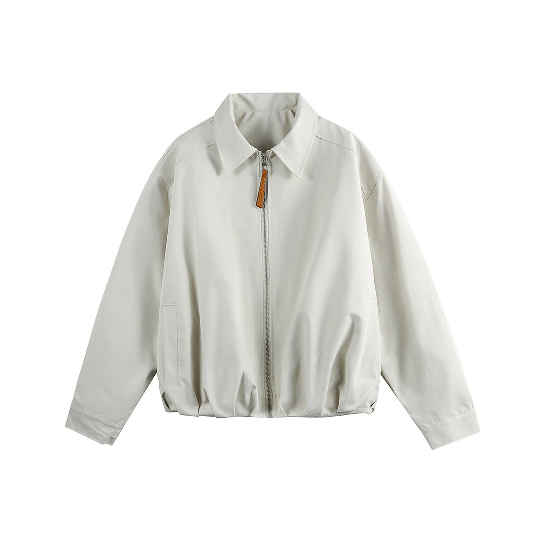 Unisex Kurzblouson im Boxy‑Cut mit Hemdkragen und gerafftem Saum Drune