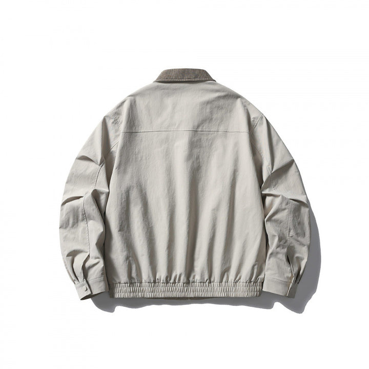 Herren Leichte Harringtonjacke mit Cordkragen und elastischem Saum Drune