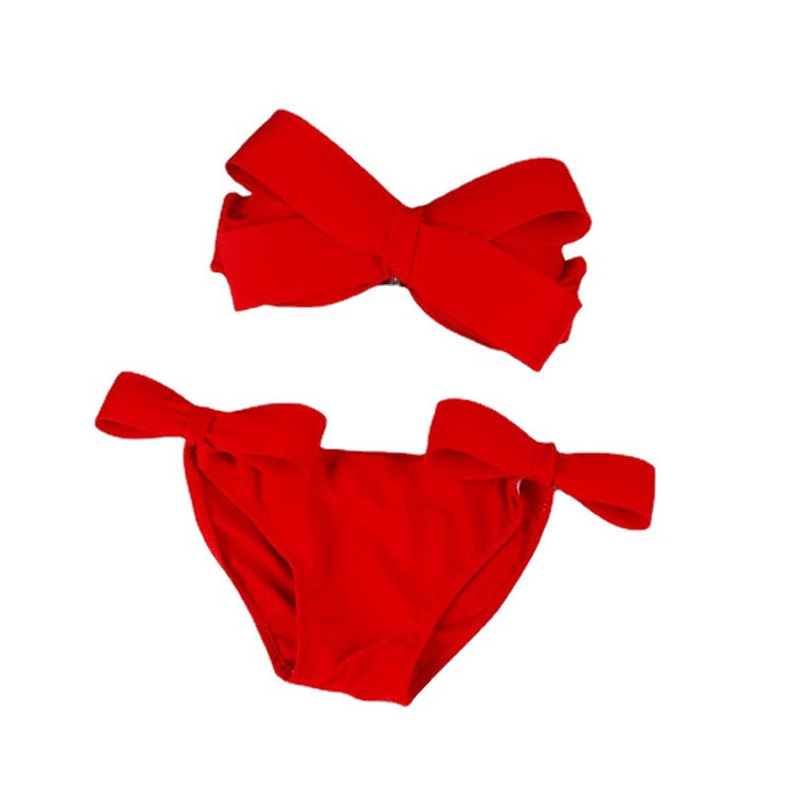 Damen Bandeau Bikini mit auffälligen Schleifen Drune