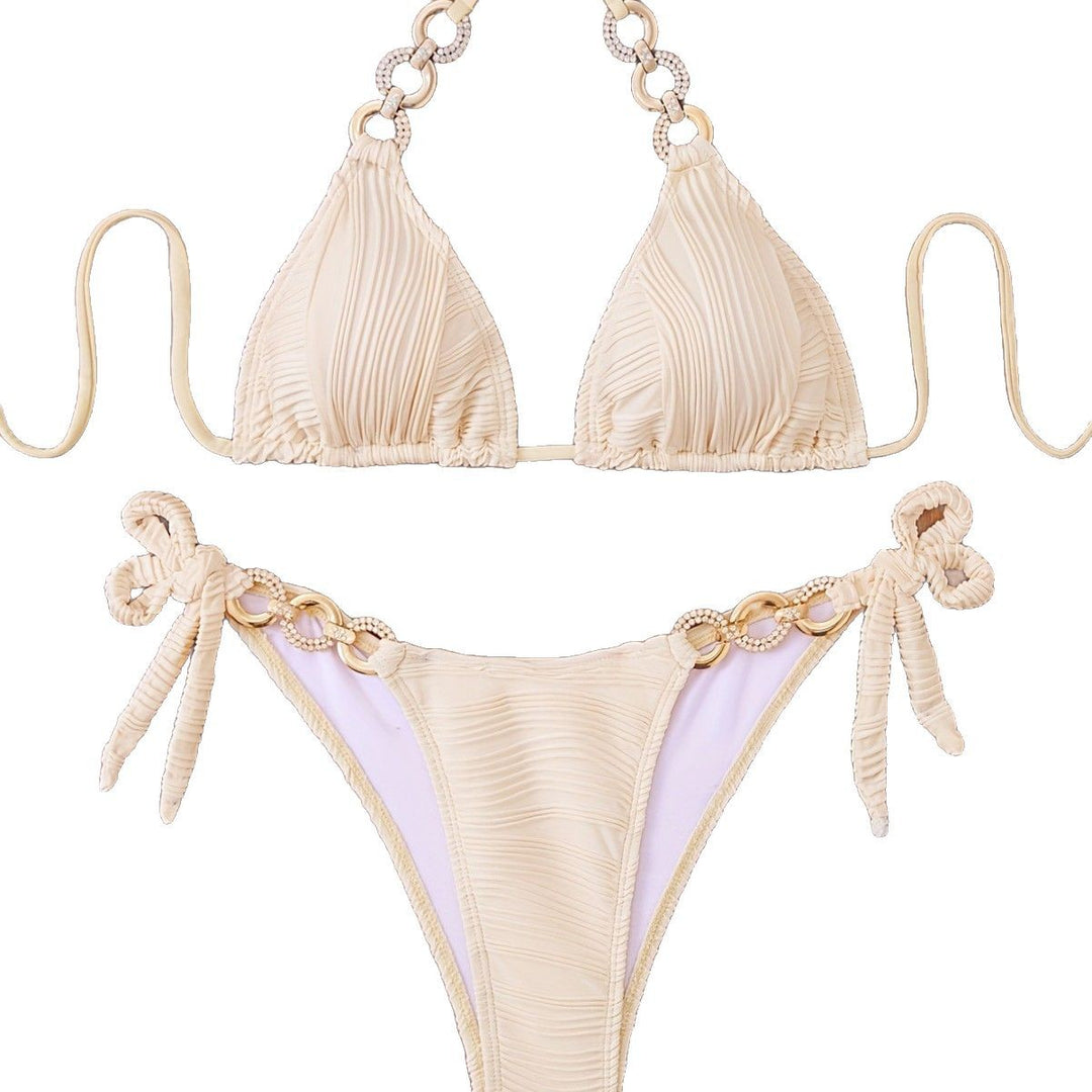 Damen Triangel-Bikini mit raffiniertem Rüschendesign und hochwertigen Ringdetails Drune