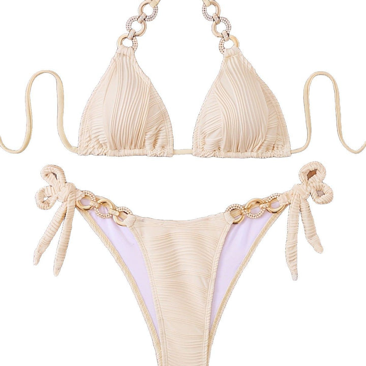 Damen Triangel-Bikini mit raffiniertem Rüschendesign und hochwertigen Ringdetails Drune