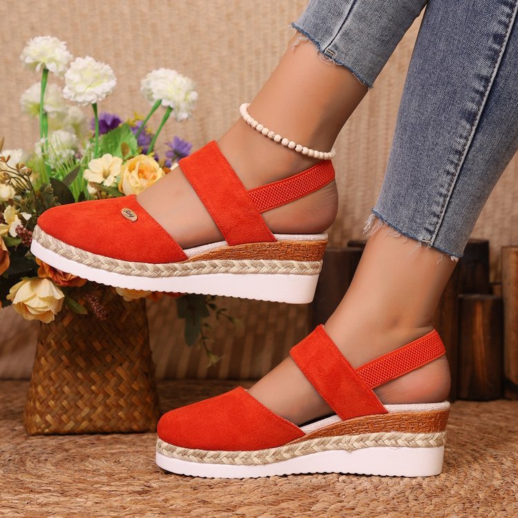 Damen Keil-Slingback Espadrille mit gepolstertem Komfortfußbett Drune