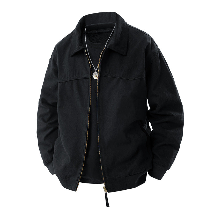 Herren Casual Jacke mit umschlagbarem Kragen Drune