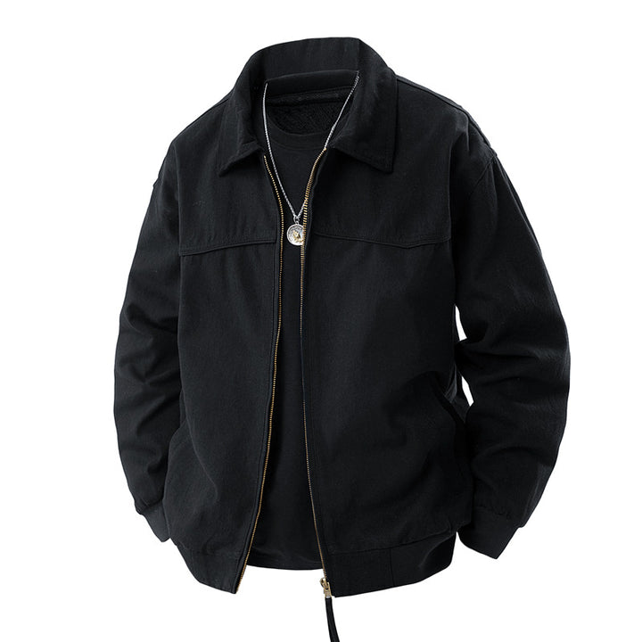 Herren Casual Jacke mit umschlagbarem Kragen Drune