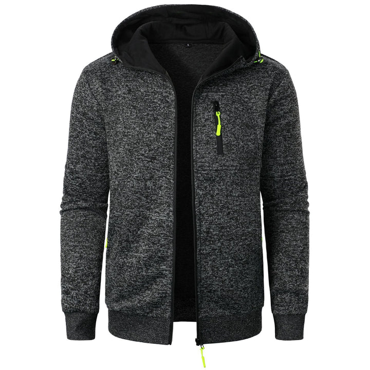 Drune | Herren Gemusterte Zip Kapuzenpulli