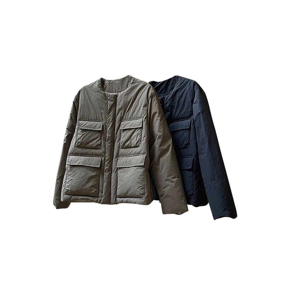 Damen Langer Steppmantel mit leichter Wattierung und geradem Oversize-Schnitt Drune