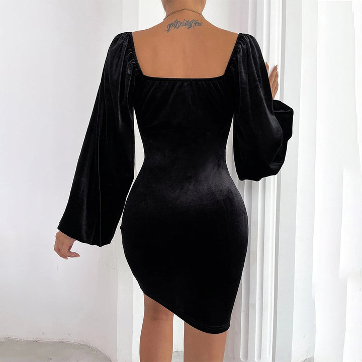 Damen Cocktailkleid mit figurschmeichelndem Schnitt und eleganten Puffärmeln Drune