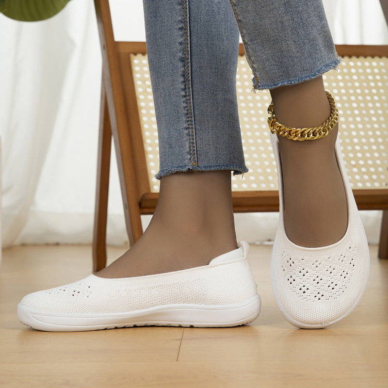 Damen Atmungsaktive Strick-Slipper mit ergonomischem Memory-Fußbett Drune