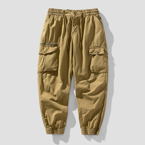 Herren Cargo-Jogger mit Reißverschluss-Utilitytasche, Schlüsselring und elastischem Tunnelzugbund Drune