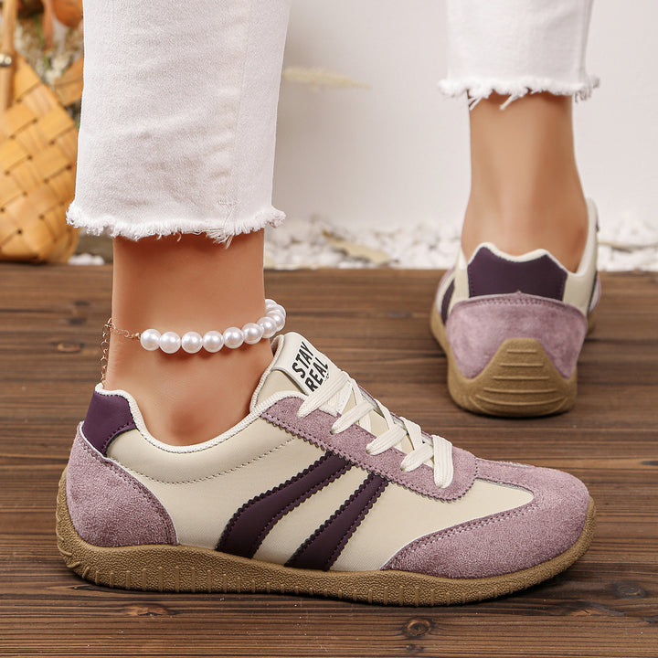 Damen Retro-Sneaker mit Gumsohle und gepolsterter Innensohle Drune