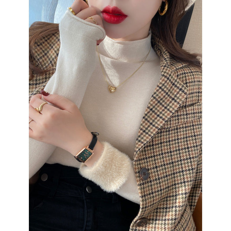 Damen Eleganter Rollkragenpullover aus weichem Material Drune