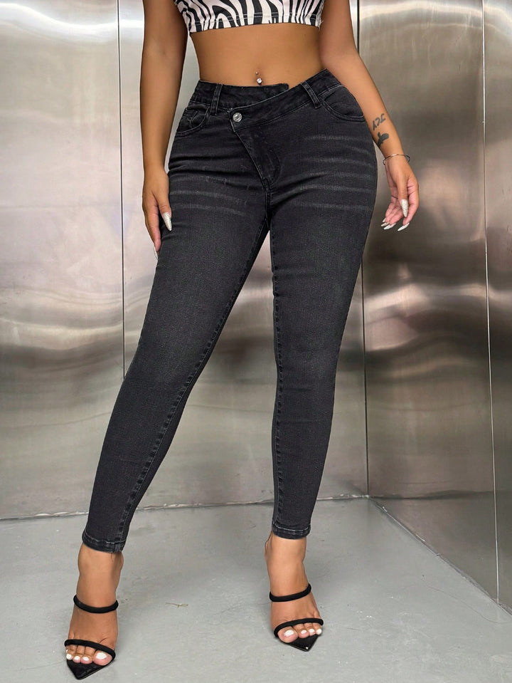 Damen High-Waist Skinny-Jeans Drune