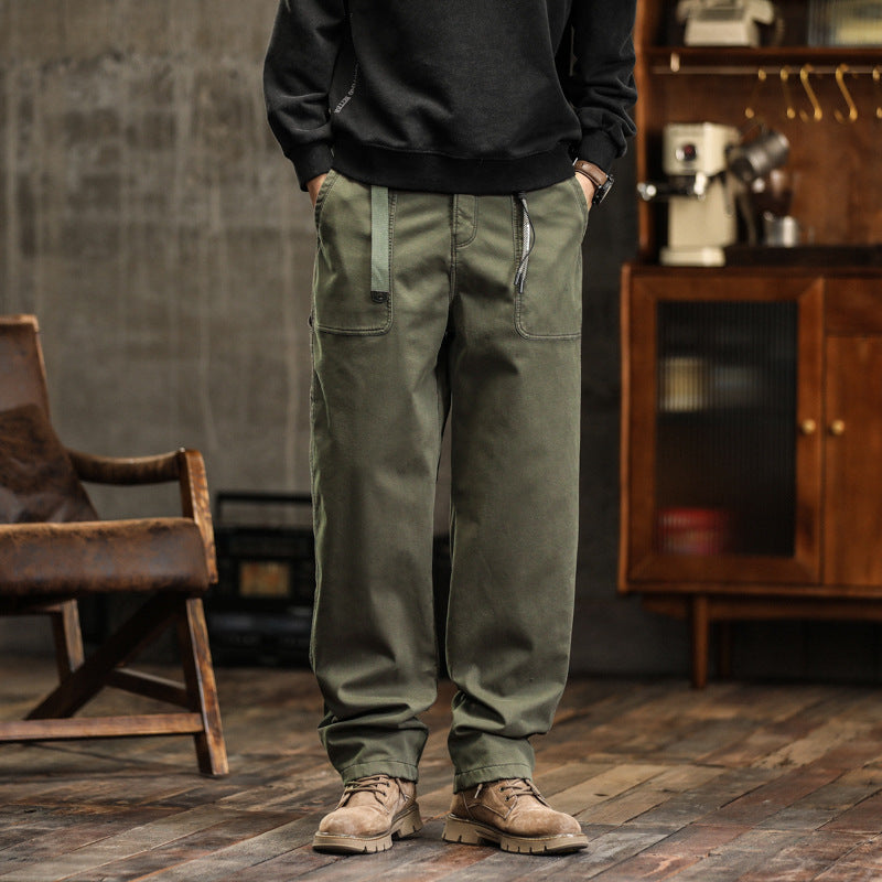 Herren Weite Workwear-Hose mit aufgesetzten Fronttaschen Drune
