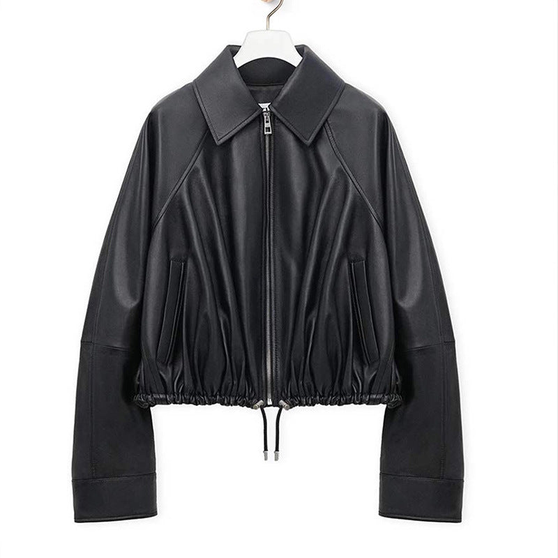 Damen Urbaner Stil Lederjacke Drune
