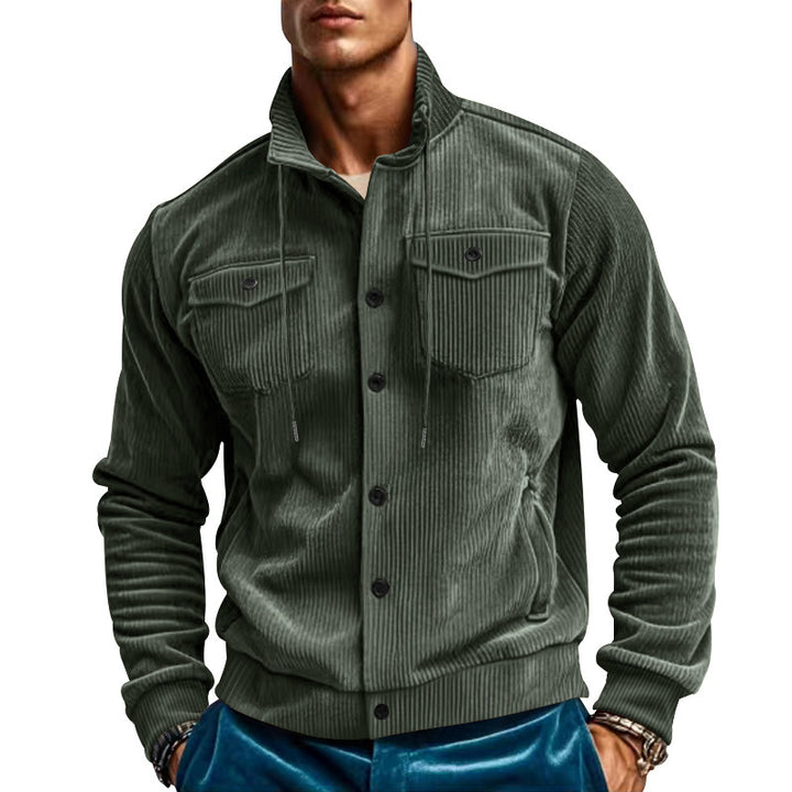 Herren modische Cordjacke mit praktischen Taschen und hochwertiger Verarbeitung Drune