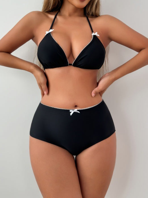 Damen Hochgeschnittener Bikini mit feinen Details Drune