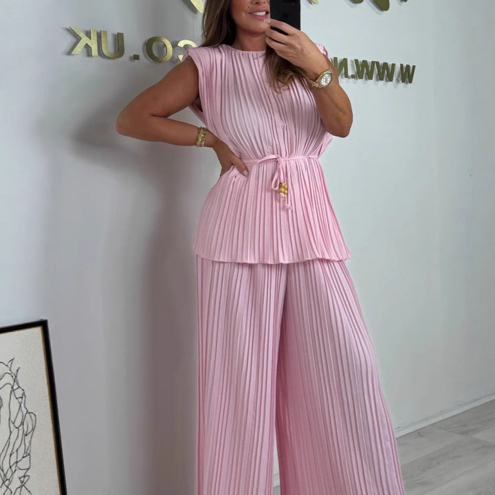 Drune | Eleganter Plissierter Jumpsuit Aus Einem Stück