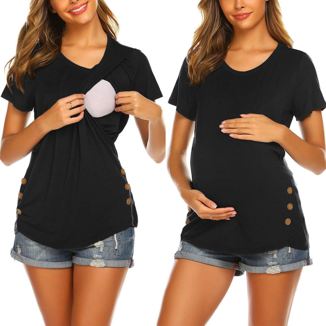 Damen Stillshirt mit praktischen Knöpfen Drune