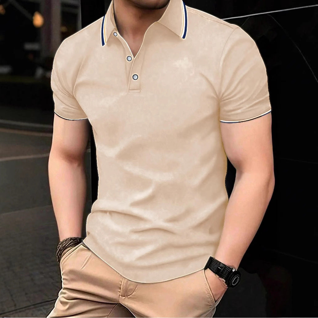 Herren Poloshirt mit modernem Kragen und sportlichem Schnitt Drune