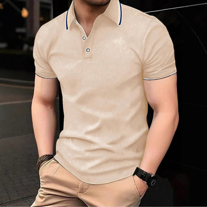 Herren Poloshirt mit modernem Kragen und sportlichem Schnitt Drune