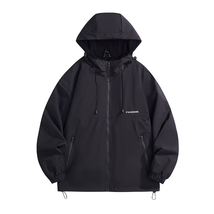 Herren Tech-Kapuzenwindbreaker mit verstellbarem Saum und wasserabweisender Membran Drune
