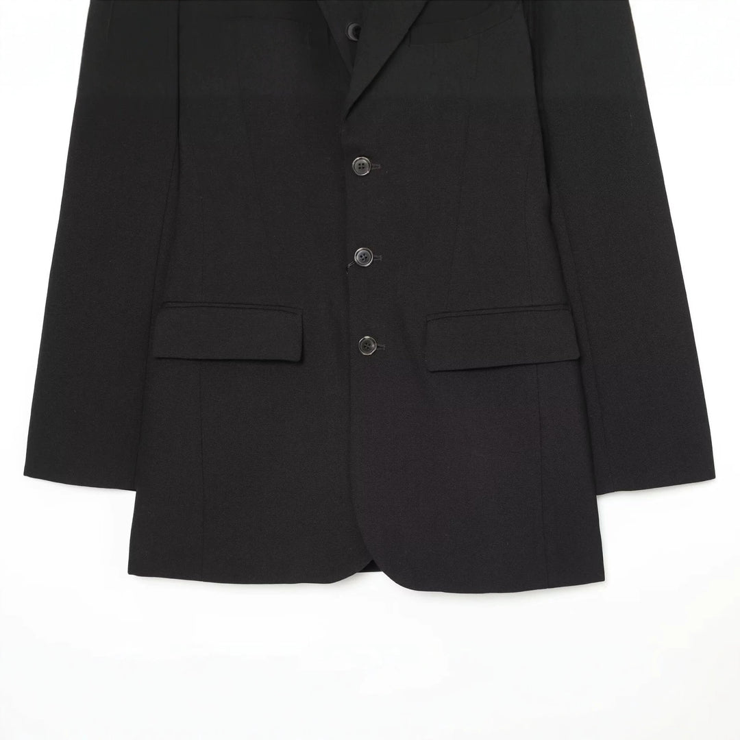 Damen Einreihiger Kurzblazer mit Notch-Revers, strukturierter Passform und Pattentaschen Drune