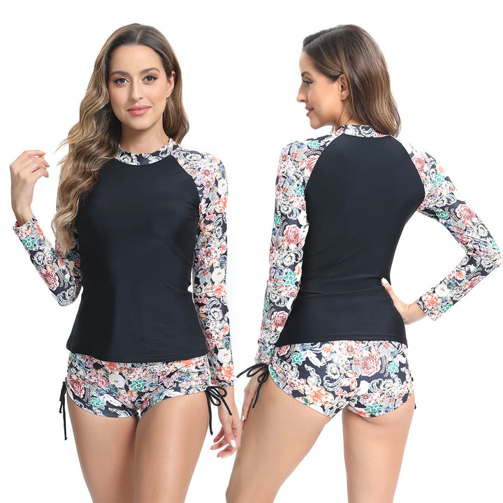 Damen modischer Rashguard-Bikini-Set Drune